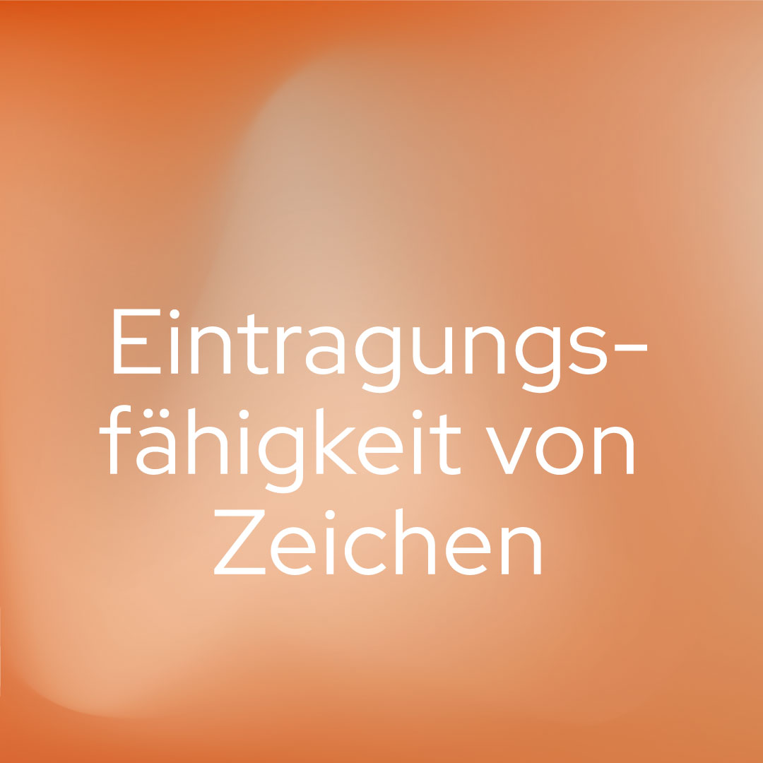 Eintragungsfähigkeit von Zeichen